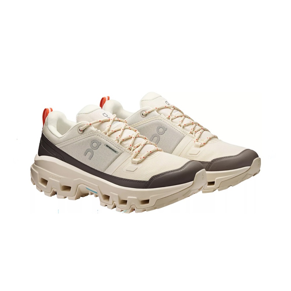 On Cloud Running Women’s Cloudrock Waterproof Sneakers Cream Gray Athletic Shoes